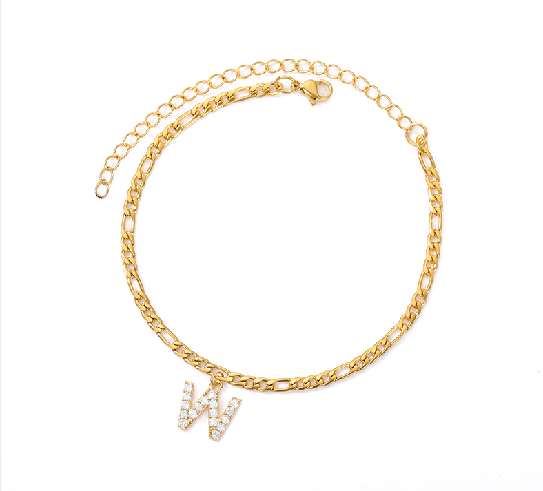 Tiny A-Z Initial Letter Anklets